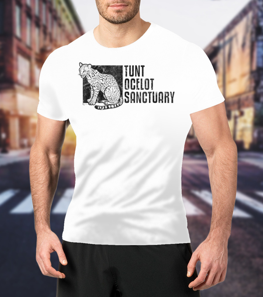 Archer Tunt Ocelot Sanctuary Spotted Cat T-Shirt