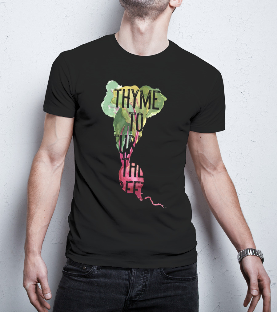 Thyme To Turnip The Beet Lovers Fruit Vegetables Vegan T-Shirt