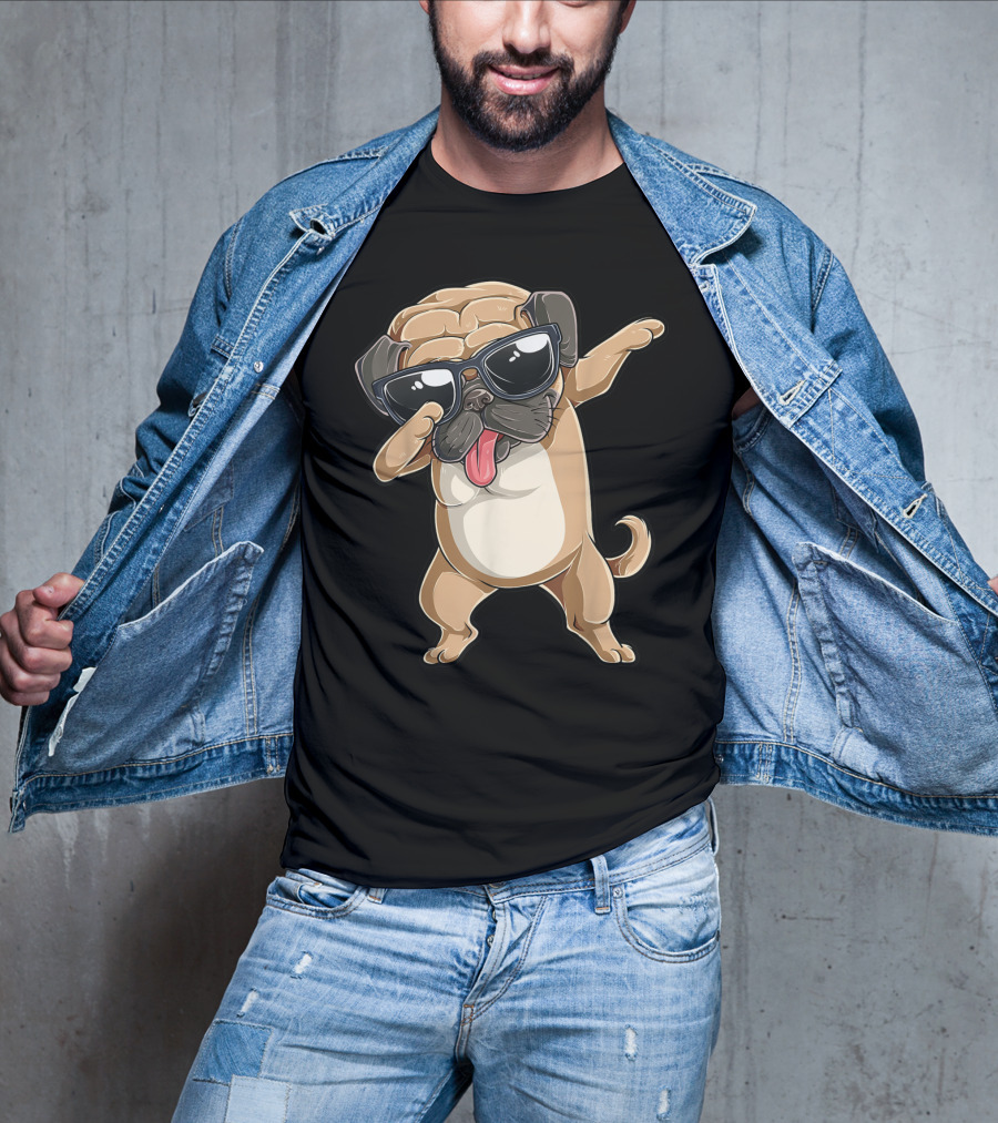 Dabbing Pug Dance Cool Puppy Lovers T-Shirt