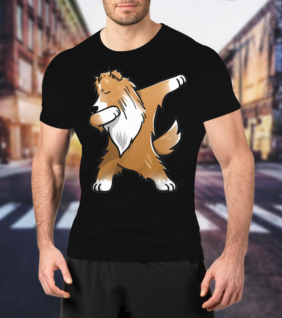 Shetland Sheepdog Sheltie Dabbing Dab Pose T-Shirt