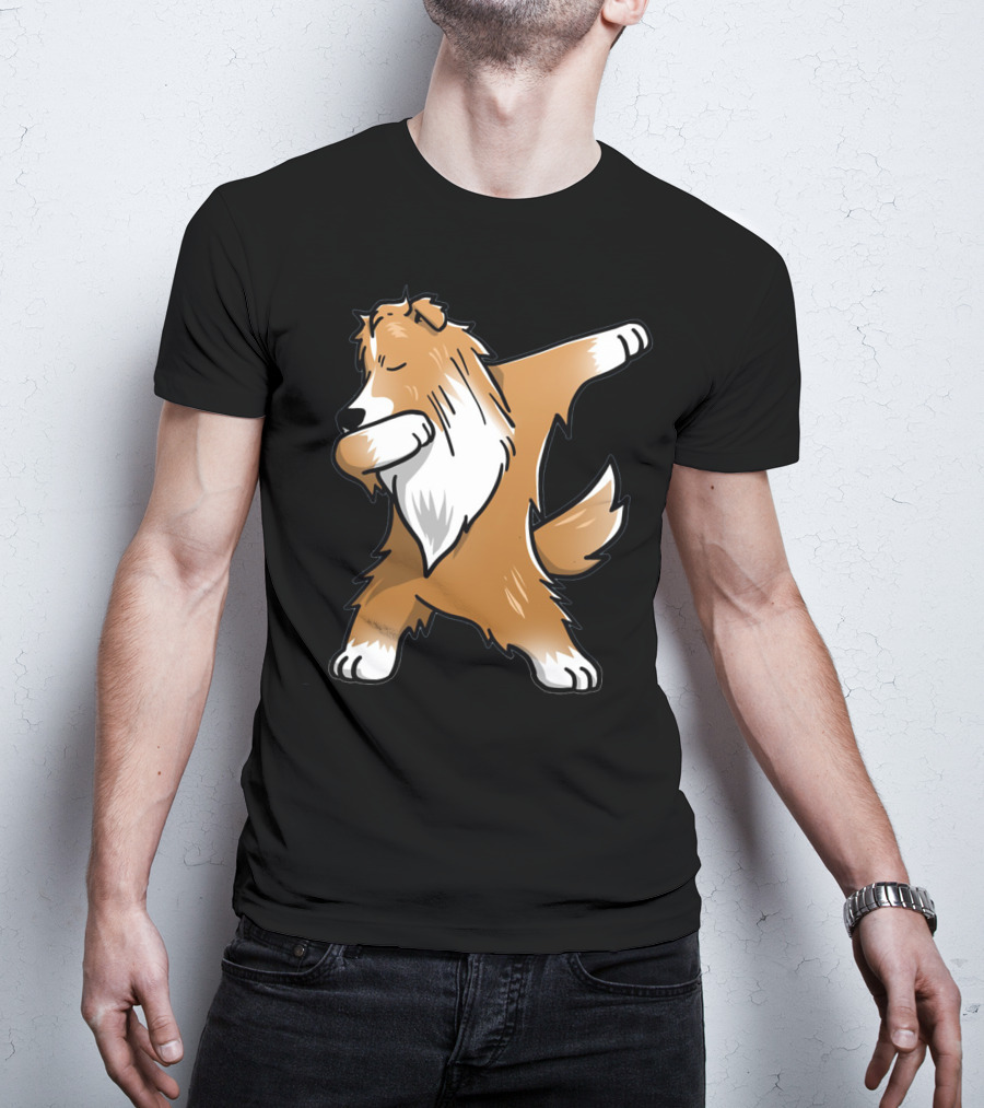 Shetland Sheepdog Sheltie Dabbing Dab Pose T-Shirt