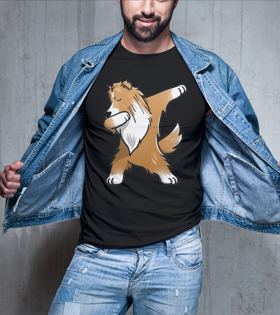 Shetland Sheepdog Sheltie Dabbing Dab Pose T-Shirt