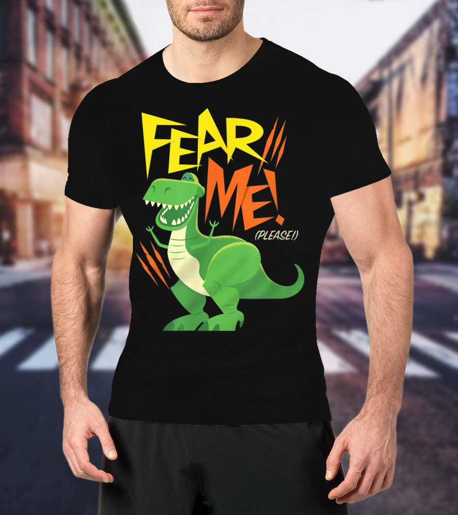 Disney Pixar Toy Story 4 Rex Fear Me Please Green Dinosaur Cartoon T-Shirt