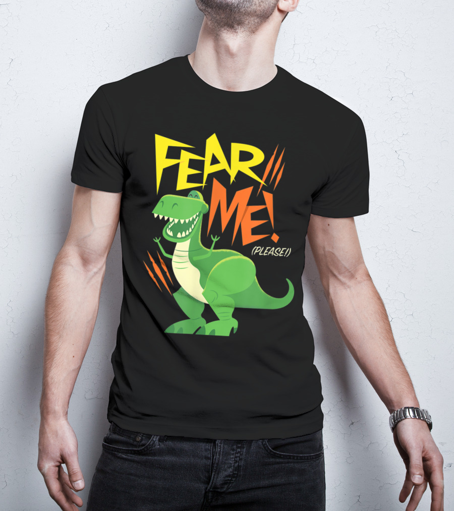 Disney Pixar Toy Story 4 Rex Fear Me Please Green Dinosaur Cartoon T-Shirt