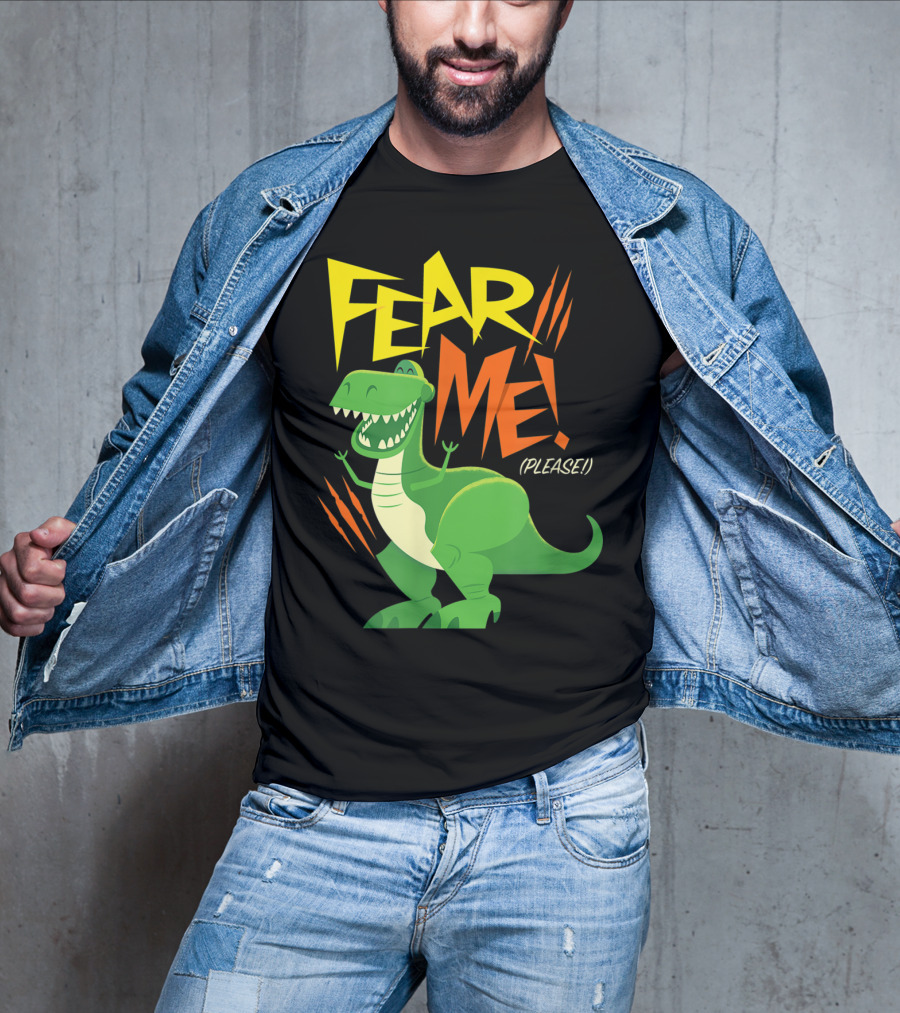 Disney Pixar Toy Story 4 Rex Fear Me Please Green Dinosaur Cartoon T-Shirt