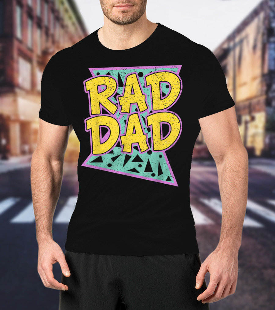 Rad Dad 80s Retro Style Father's Day T-Shirt