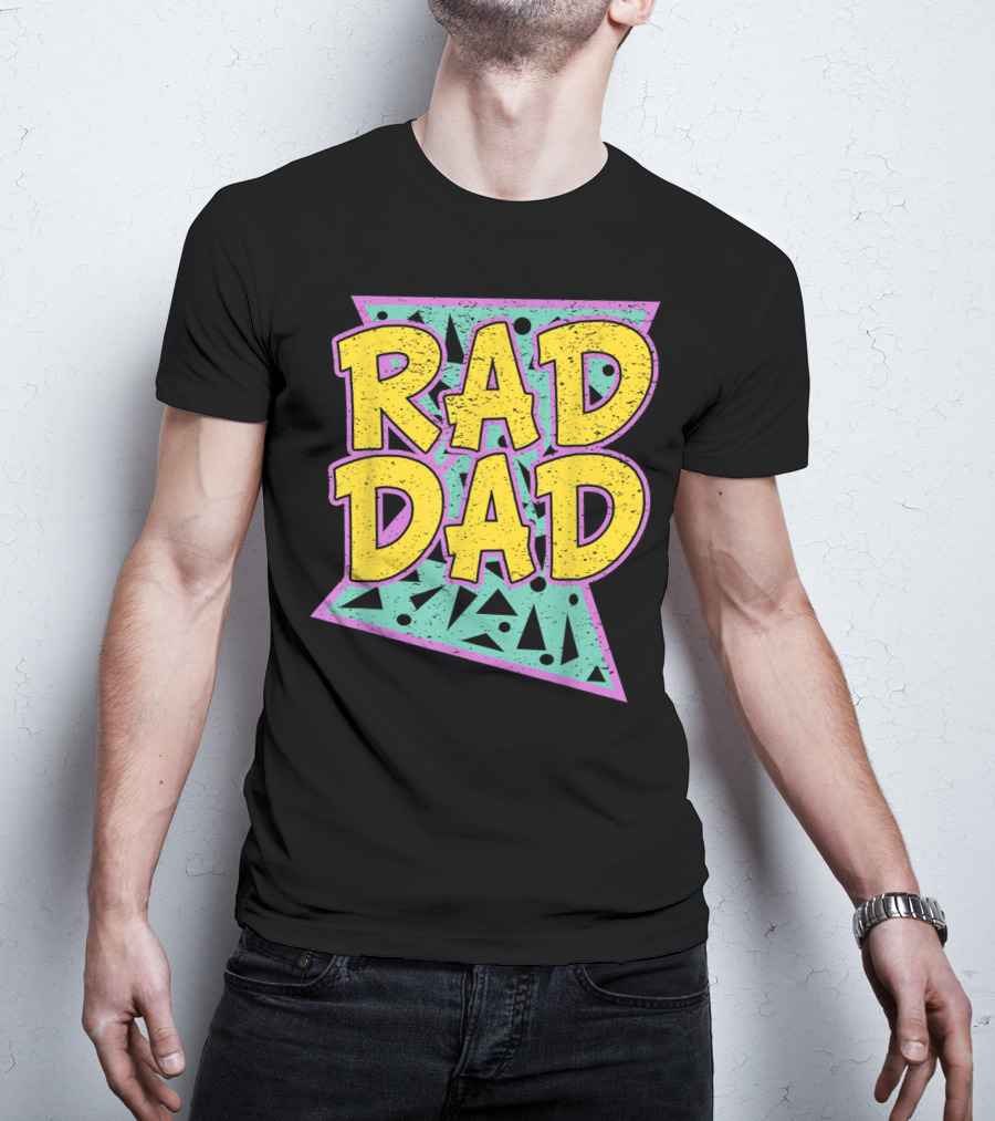 Rad Dad 80s Retro Style Father's Day T-Shirt