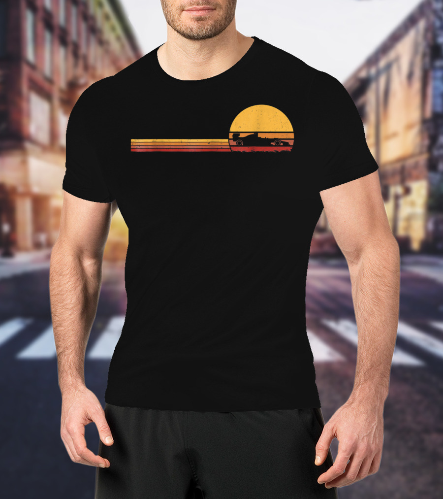 70s Vintage Formula Racing Retro Sunset T-Shirt