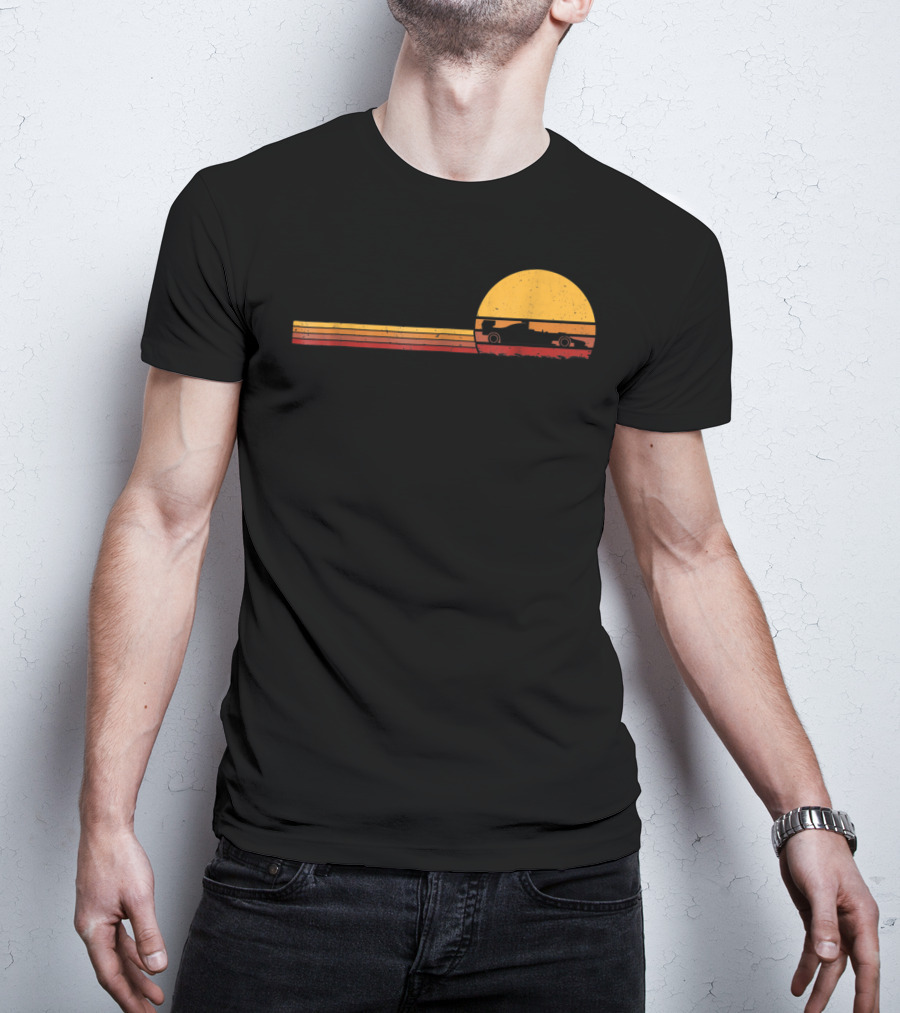 70s Vintage Formula Racing Retro Sunset T-Shirt