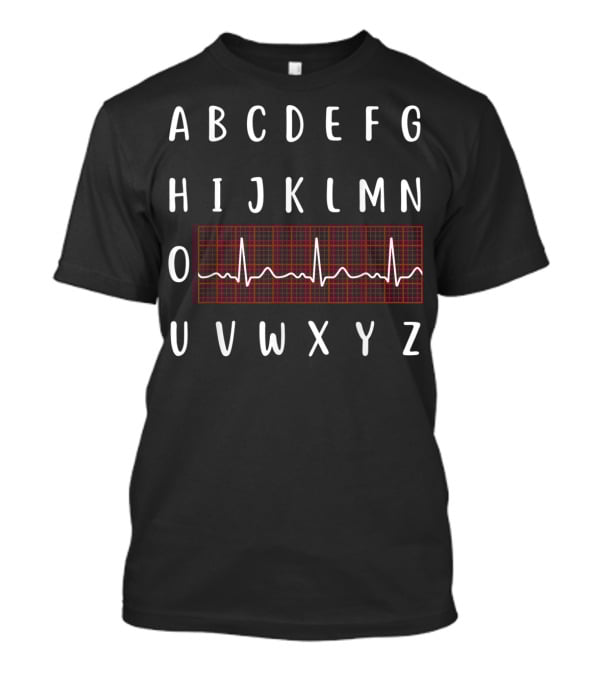 ABC Heartbeat Nurse Alphabet Funny Medical Humor T-Shirt