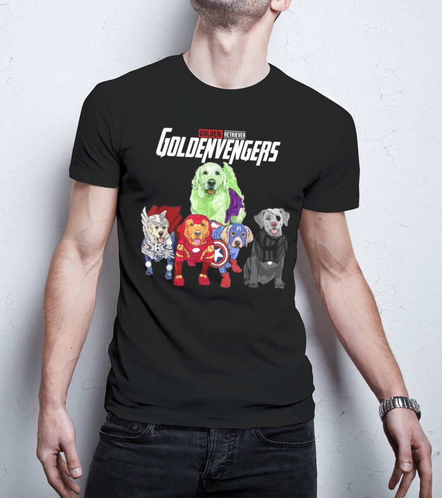 Goldenvengers Golden Retriever Avengers Dogs T-Shirt