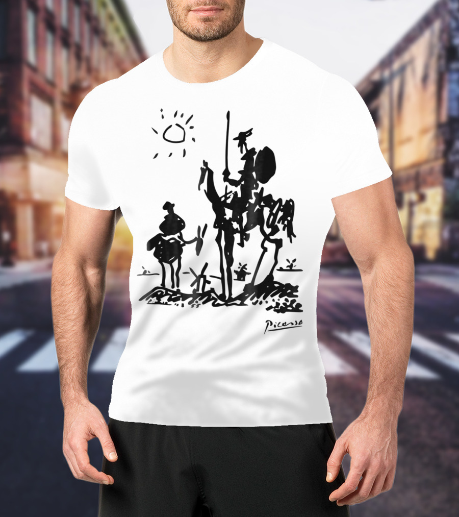 Picasso Don Quixote 1955 Sketch With Sun And Sancho Panza T-Shirt