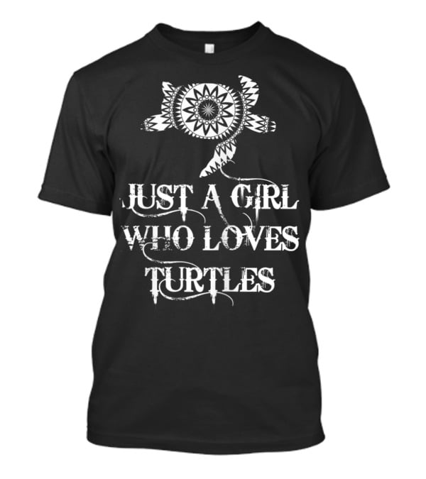 Just A Girl Who Loves Turtles Mandala Sea Turtle T-Shirt