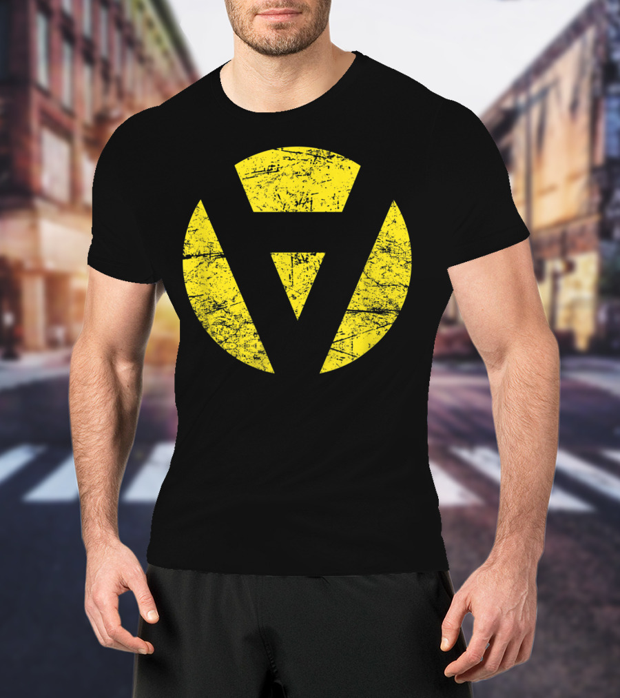 AnCap Libertarian Voluntarism Distressed Yellow T-Shirt
