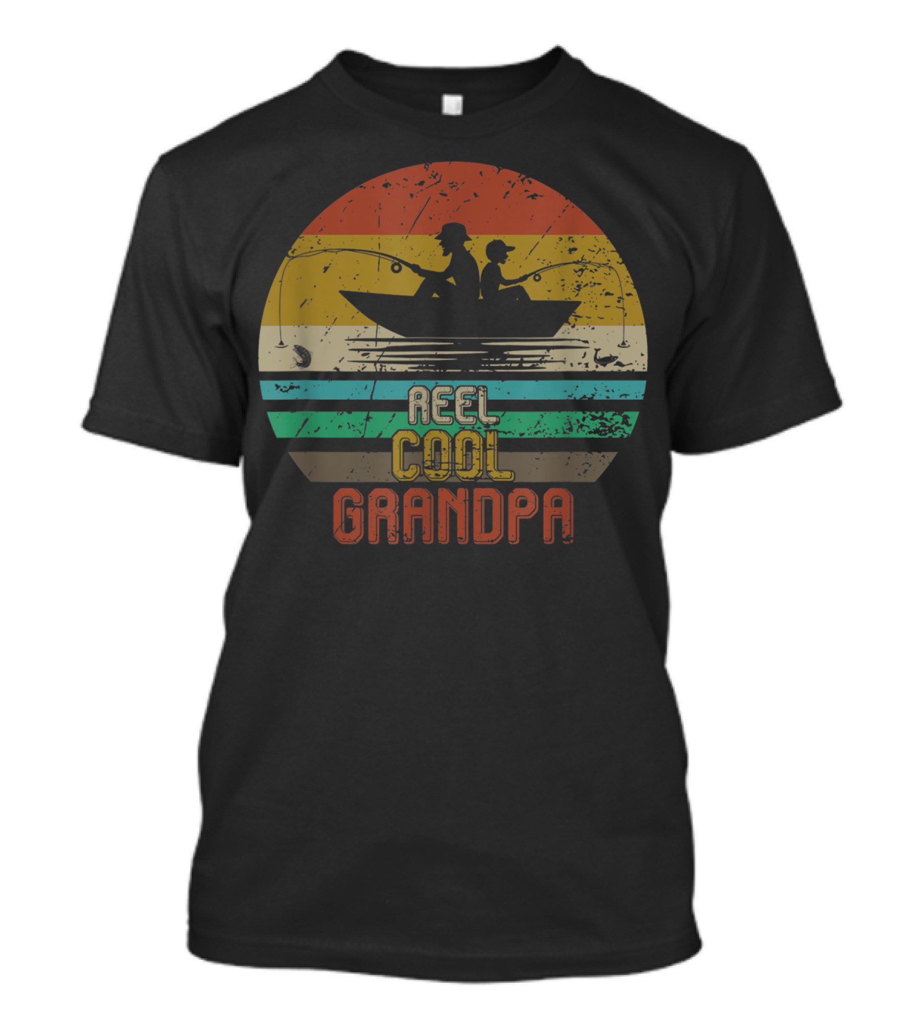 Reel Cool Grandpa Vintage Fishing Grandpa T-Shirt