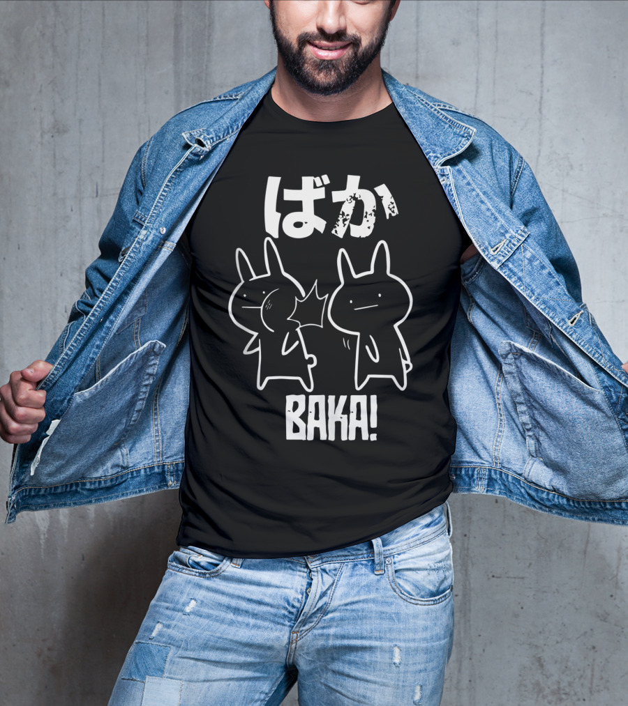 Baka Cute Anime Manga Japanese Word Funny Comic Style Characters T-Shirt