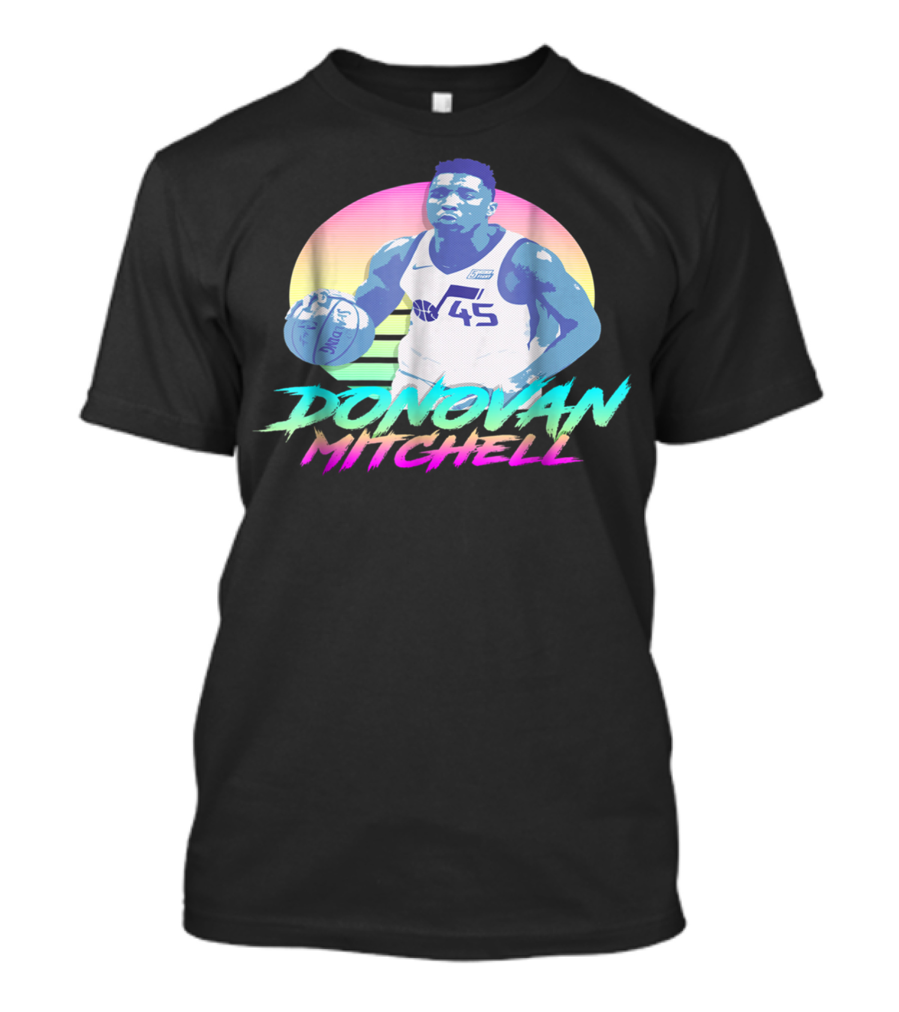 Donovan Mitchell Retro Jazz 45 Aesthetic T-Shirt