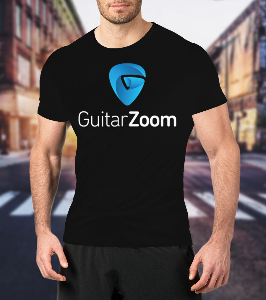 GuitarZoom Pick Pocket Guitar Players Emblem T-Shirt