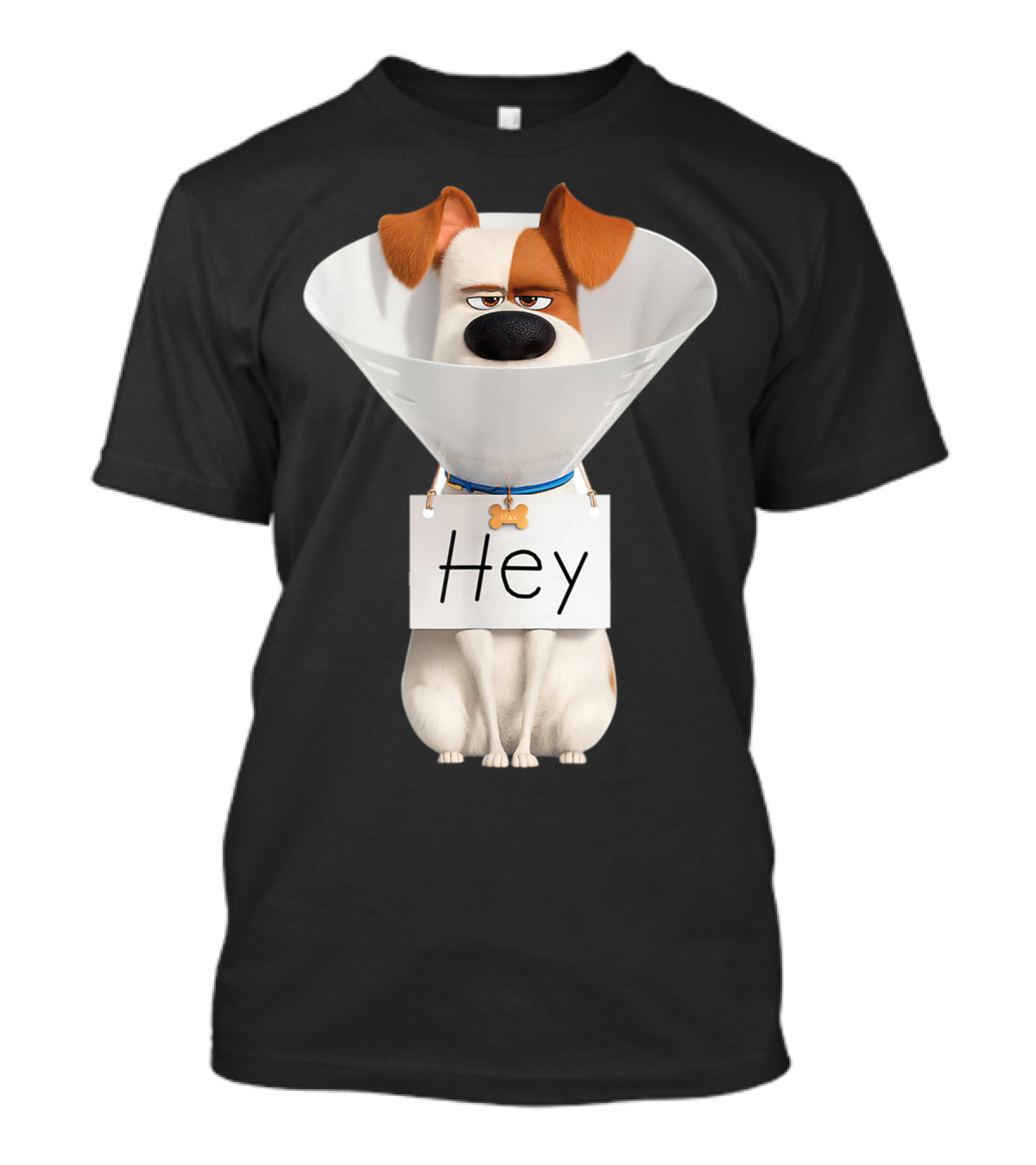 Hey Max Dog Cone Humor T-Shirt