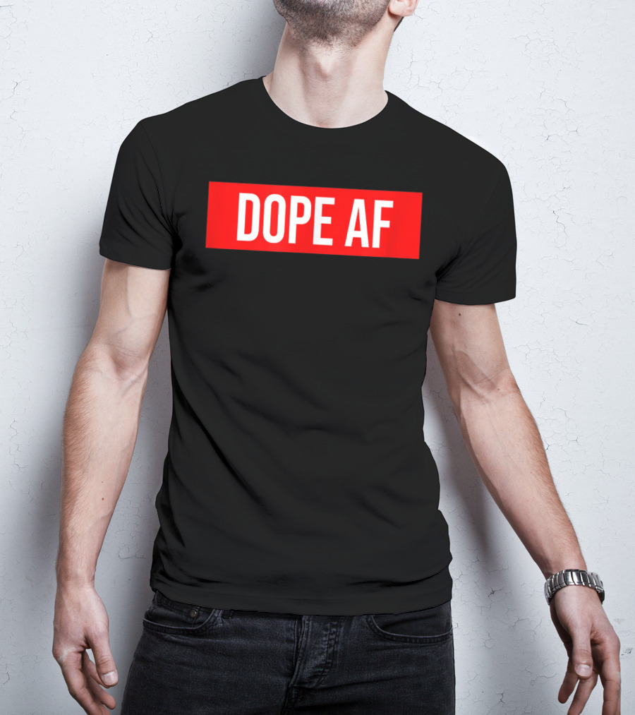 Dope AF Bold Red Rectangle T-Shirt