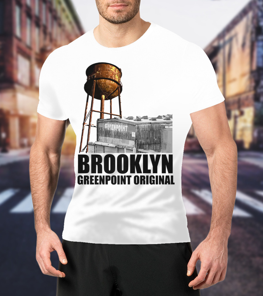 Brooklyn Greenpoint Original Water Tower Skyline T-Shirt