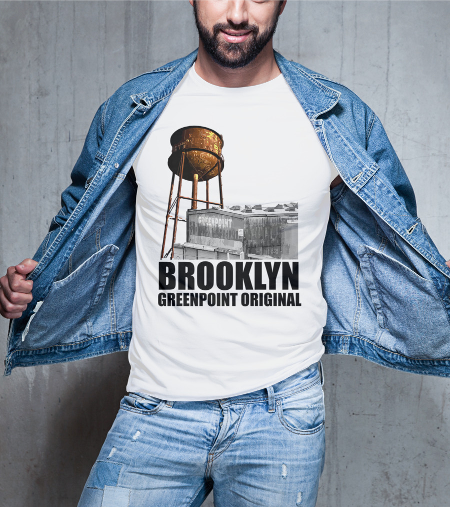 Brooklyn Greenpoint Original Water Tower Skyline T-Shirt
