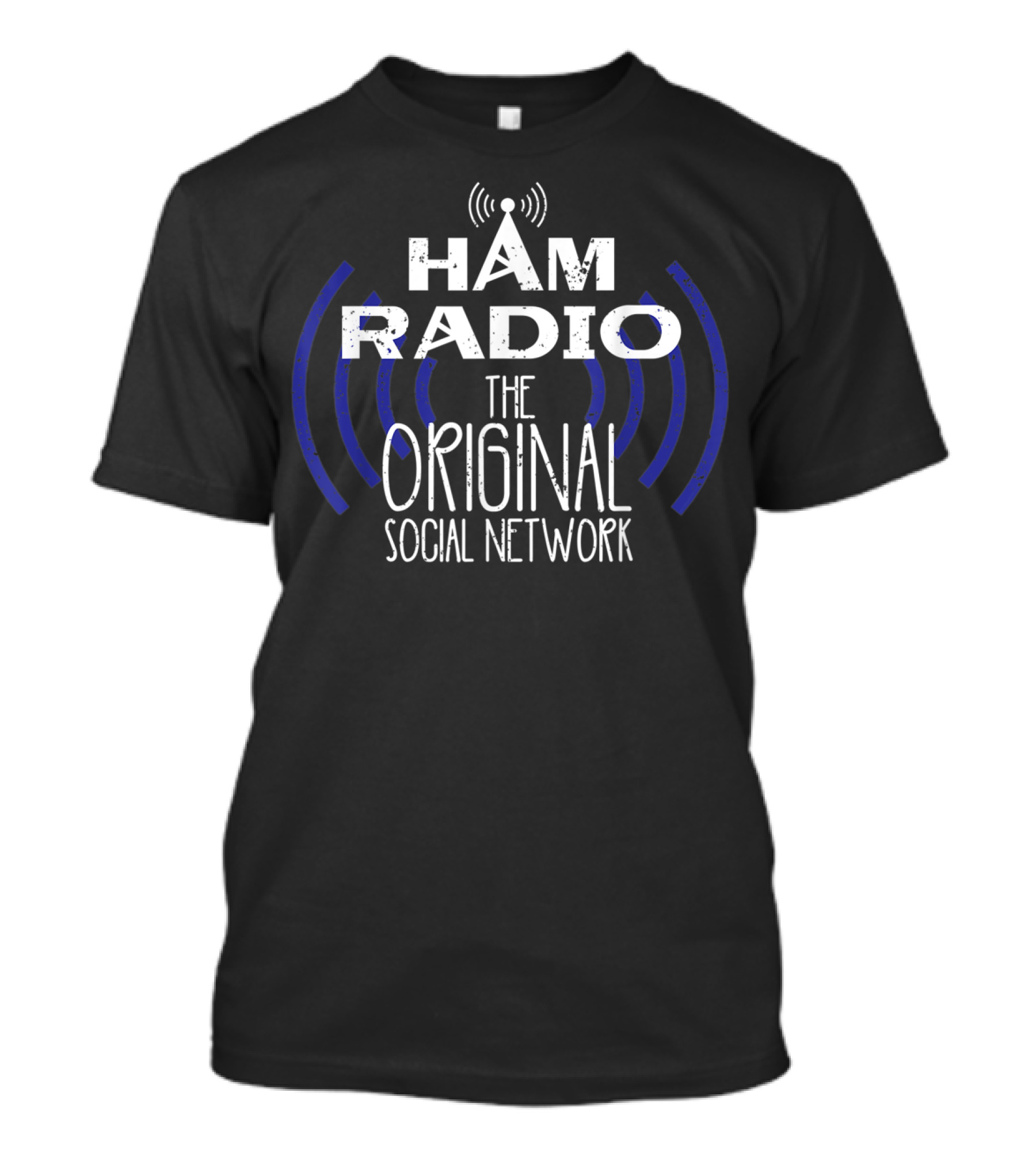 Ham Radio The Original Social Network Iconic Wireless Waves T-Shirt