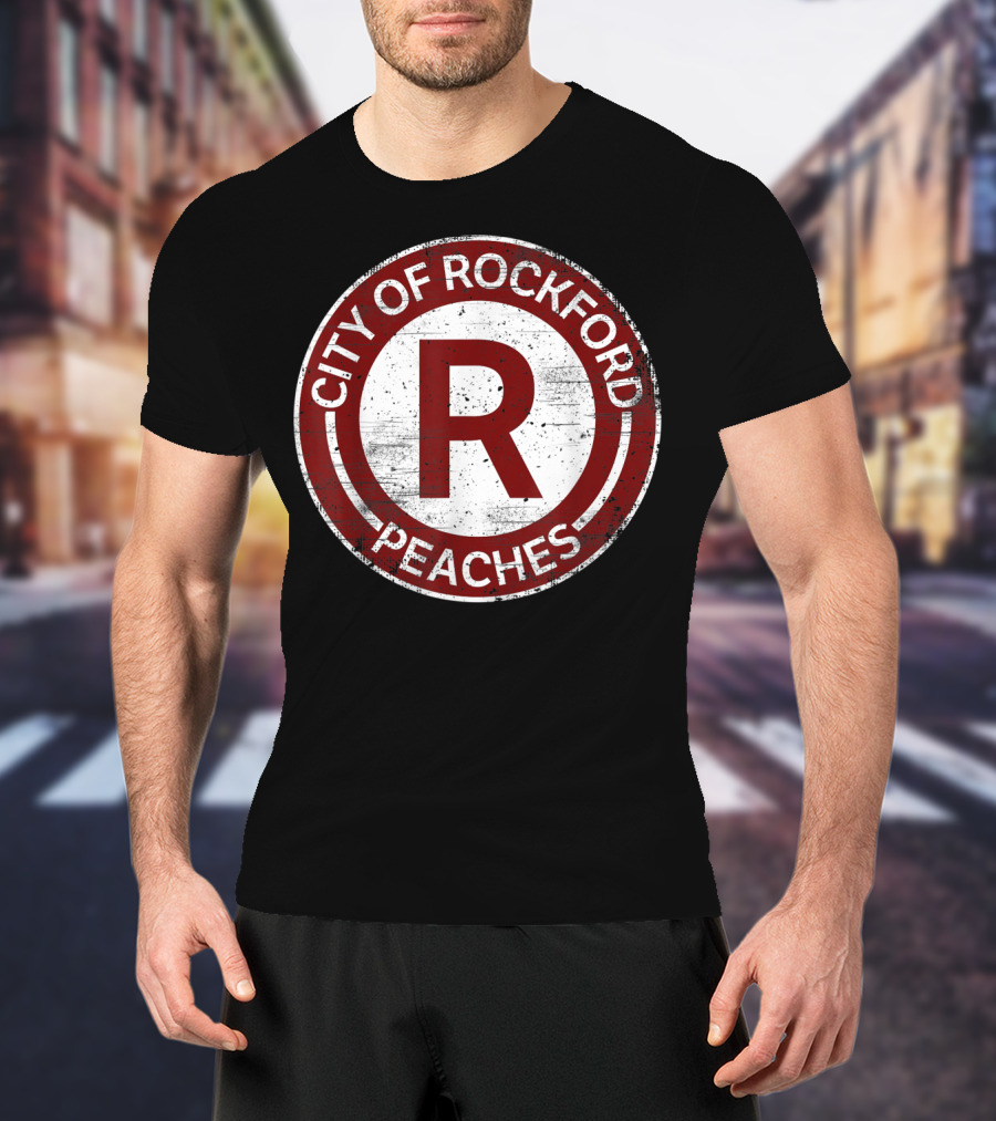 City Of Rockford Peaches Feminist Baseball T-Shirt
