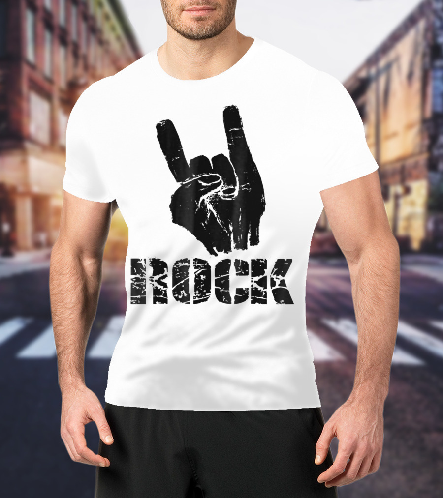 Born To Be Rock Star Hand Horns Rock Gesture T-Shirt