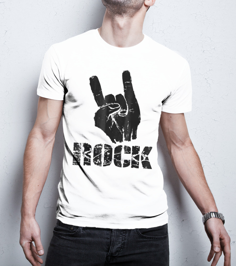 Born To Be Rock Star Hand Horns Rock Gesture T-Shirt