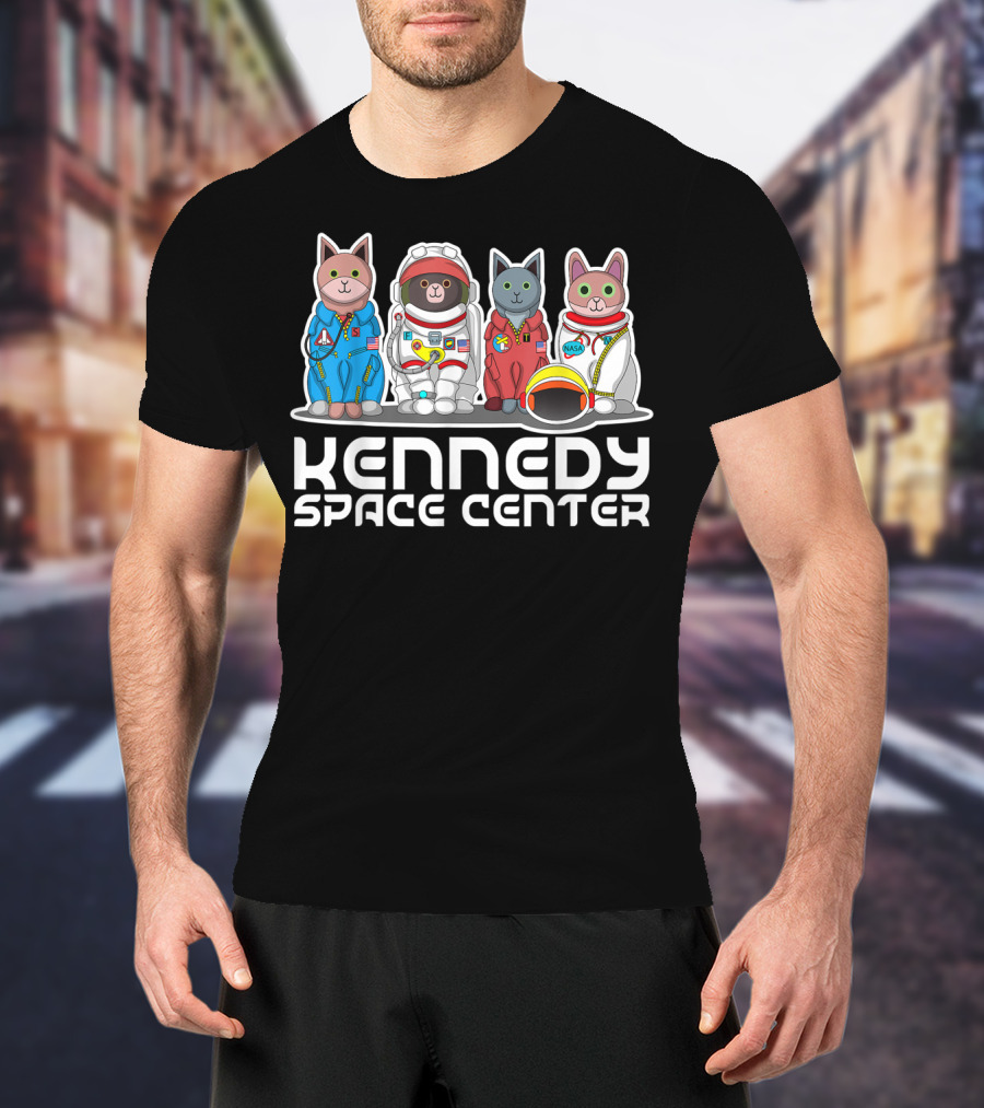 Kennedy Space Center Cats Astronaut Suits NASA T-Shirt