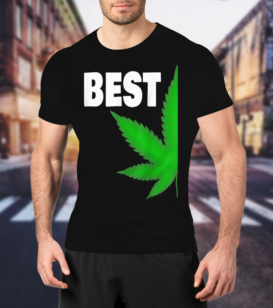 Couple Matching Best Buds BFF Marijuana Leaf Best T-Shirt