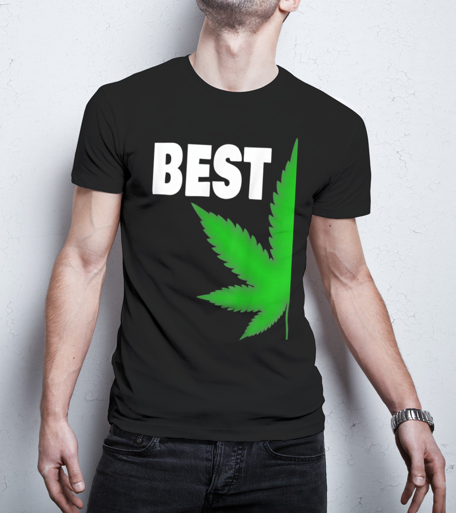 Couple Matching Best Buds BFF Marijuana Leaf Best T-Shirt