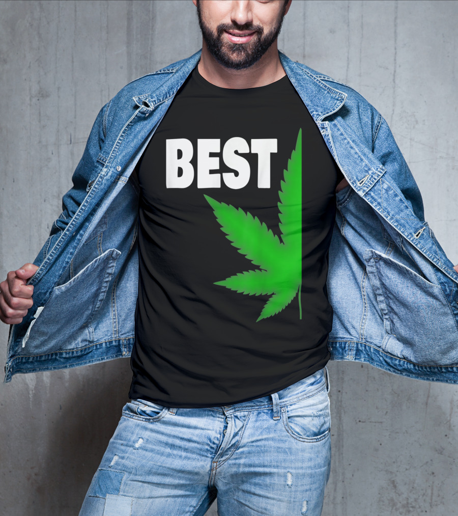 Couple Matching Best Buds BFF Marijuana Leaf Best T-Shirt