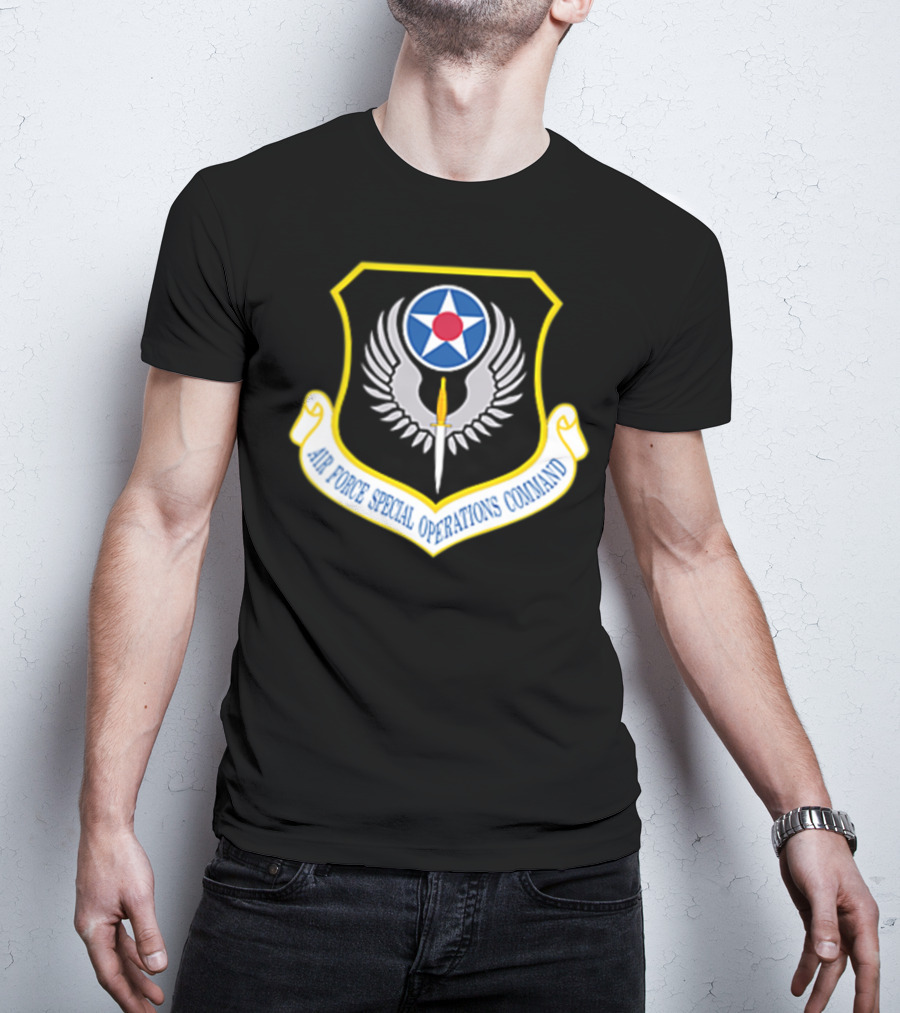 Air Force Special Operations Command AFSOC Wings And Sword Emblem T-Shirt