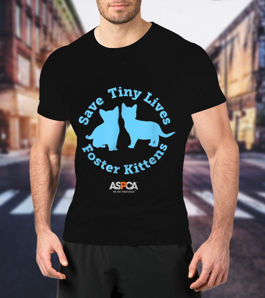 ASPCA Save Tiny Lives Foster Kittens Blue T-Shirt