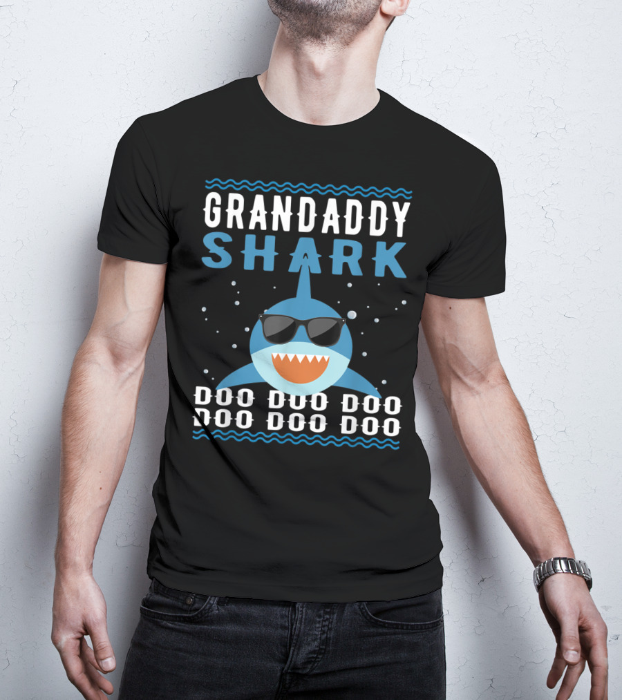 Grandaddy Shark Doo Doo Doo Sunglasses Funny Baby Mommy Kids Video T-Shirt