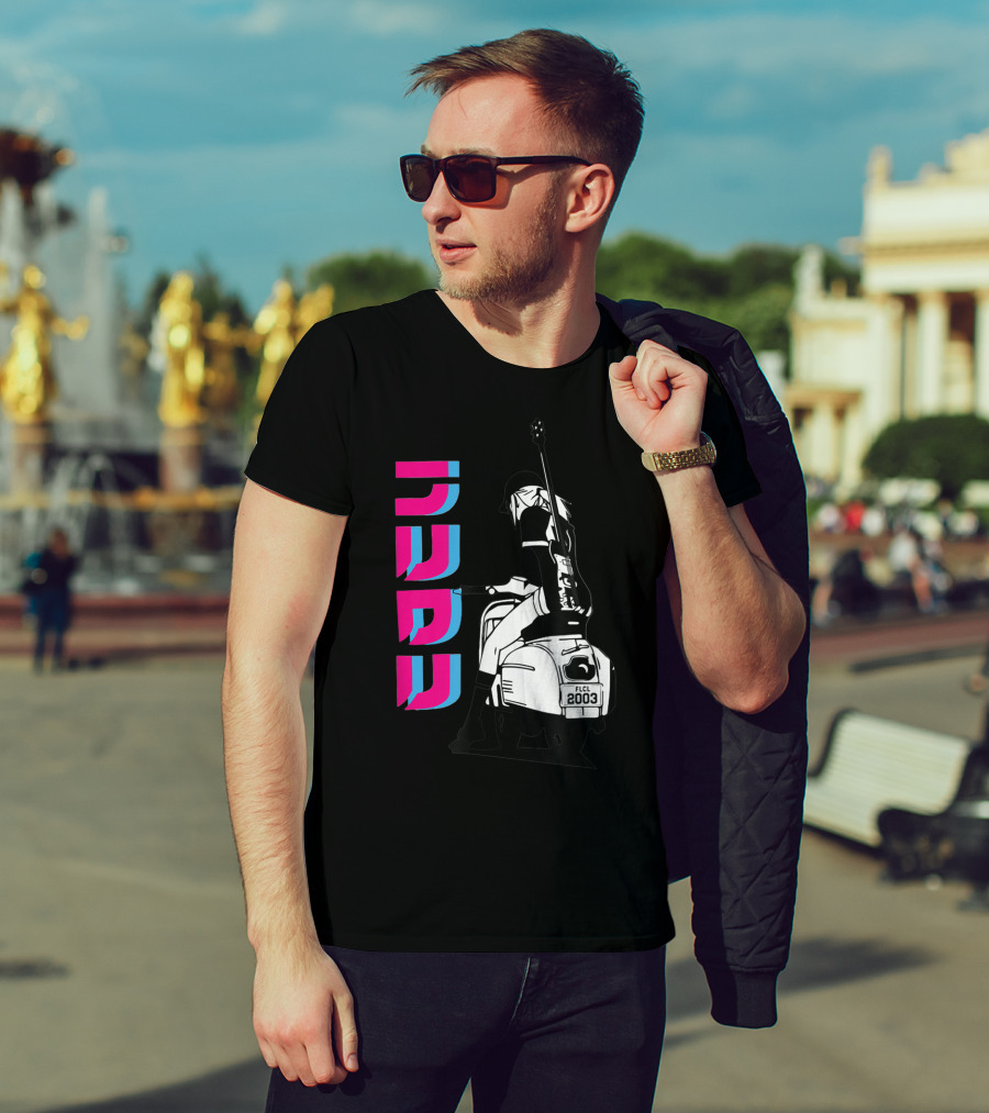 FLCL Fooly Cooly Vespa Rider With Guitar 2003 T-Shirt