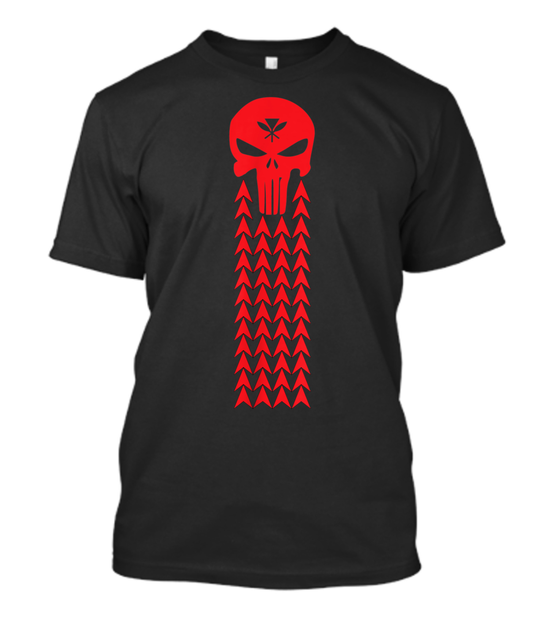 Hawaiian Islands Tribal Hawaii Punisher Skullái T-Shirt