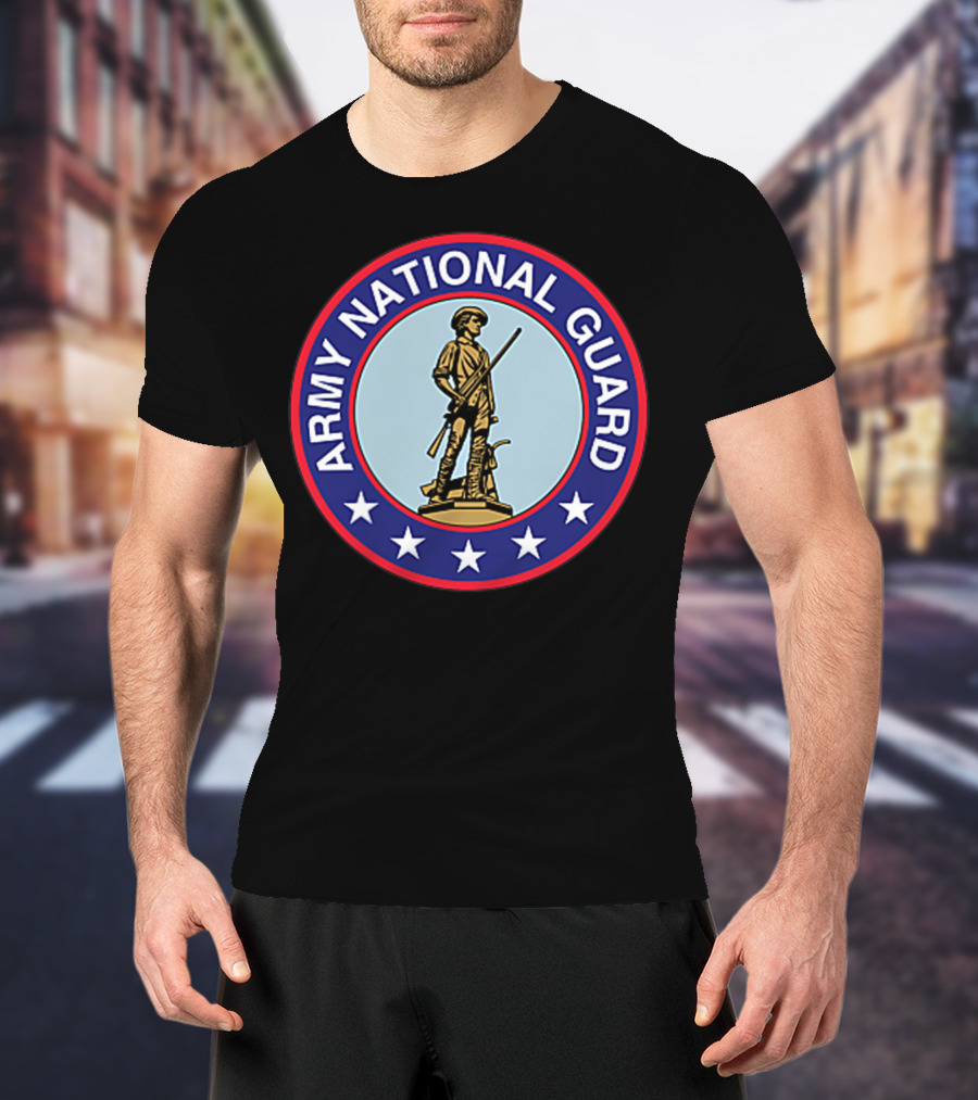 Army National Guard Veteran Morale Emblem T-Shirt