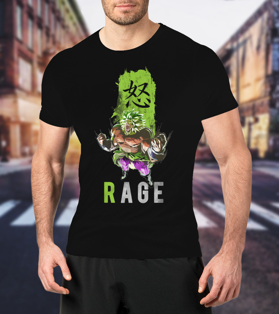 Broly The Legendary Fighter Rage Anger Power Burst T-Shirt