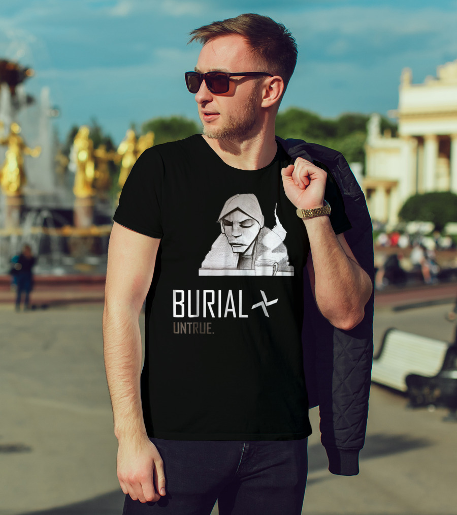 Burial Untrue Monochrome Hoodie Smoking Character T-Shirt