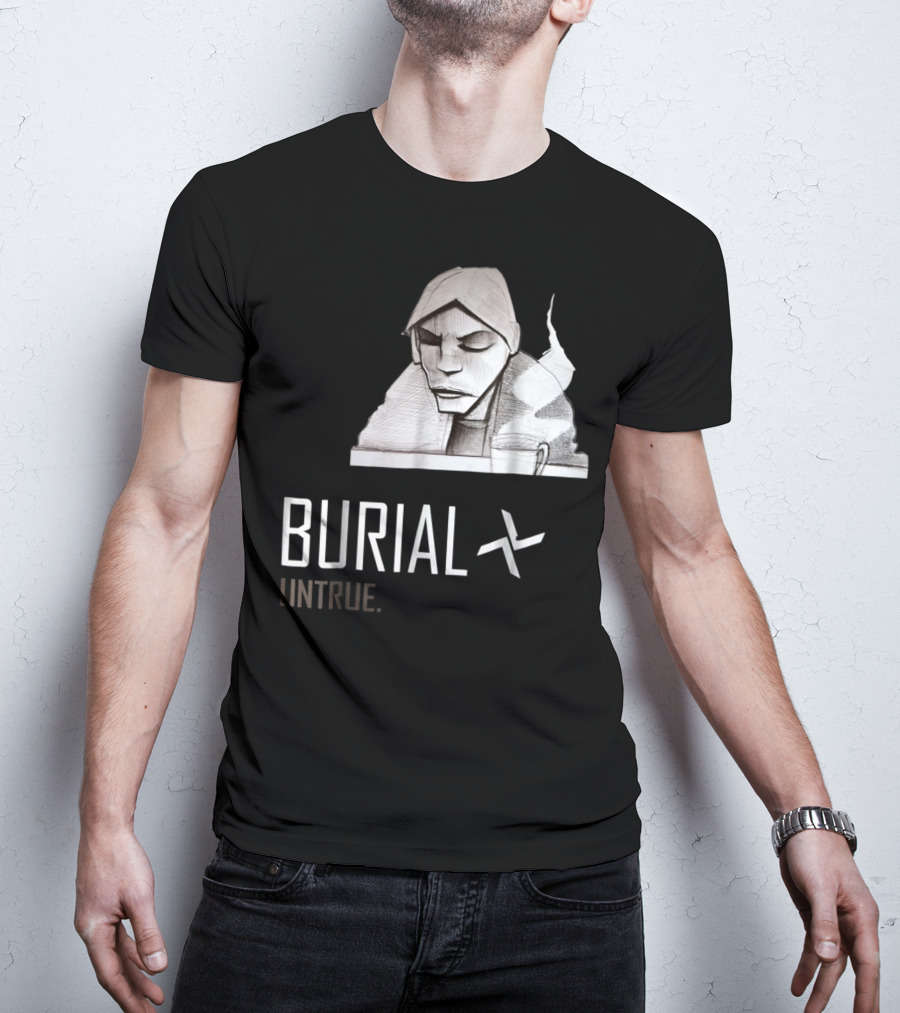 Burial Untrue Monochrome Hoodie Smoking Character T-Shirt