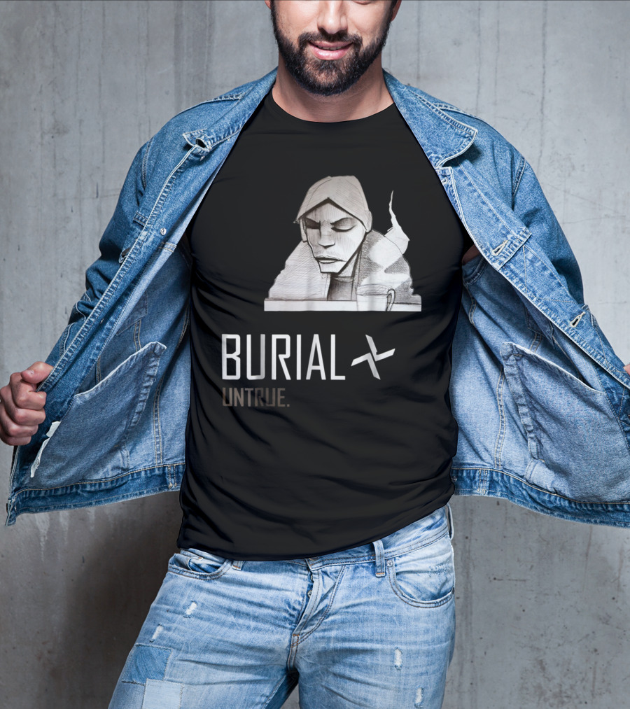 Burial Untrue Monochrome Hoodie Smoking Character T-Shirt