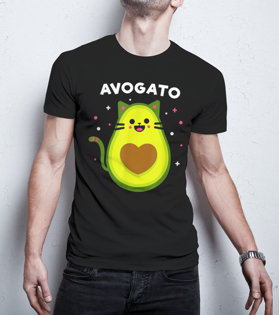 Avogato Cat Avocado Lover Cute Cat Avogato T-Shirt