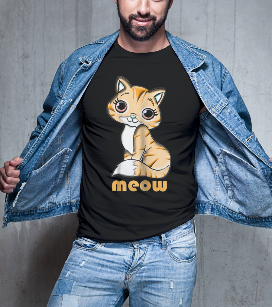 Meow Cutie Cat Adorable Feline T-Shirt