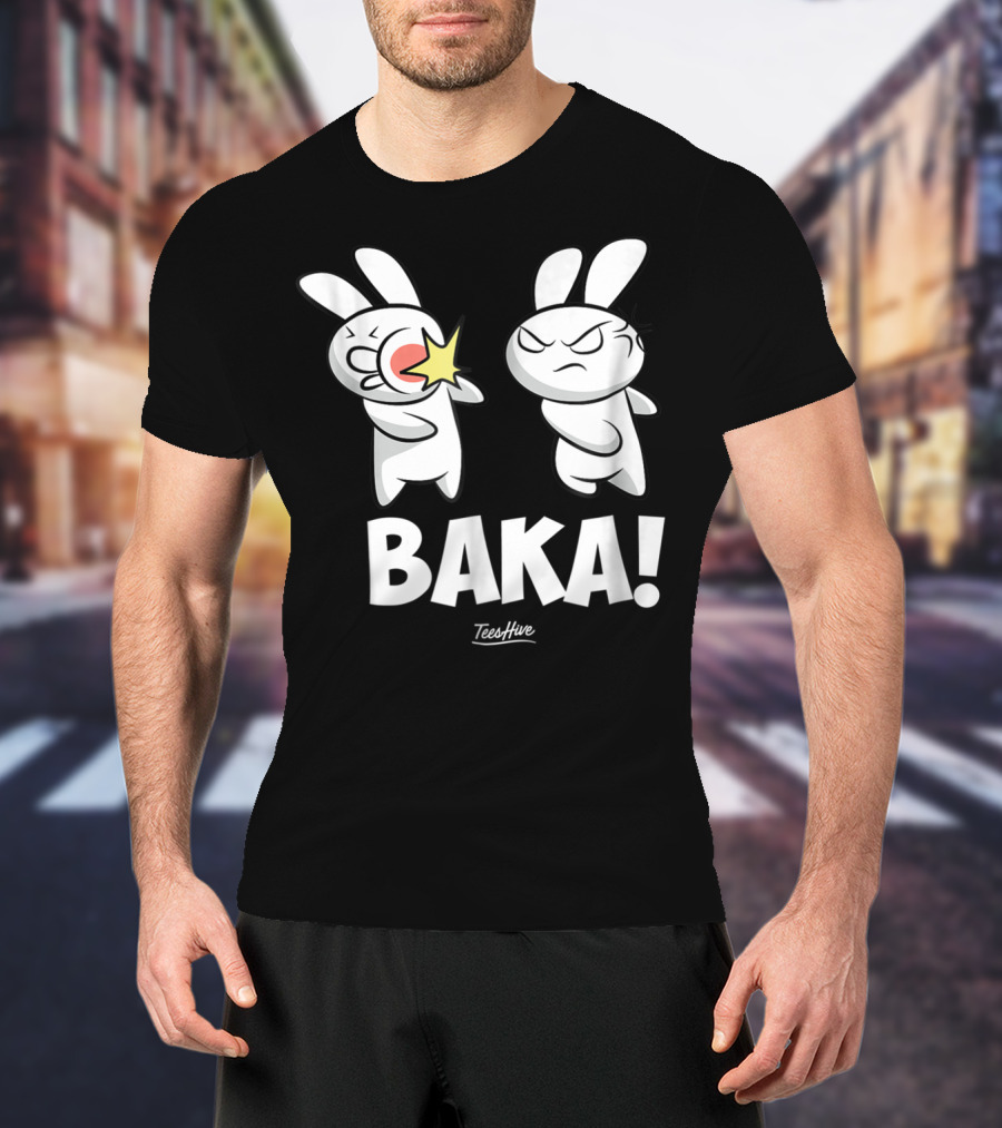 Baka Anime Rabbit Slap Funny Japanese Anime Lover T-Shirt