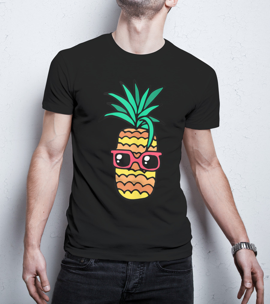 Aloha Hawaiian Pineapple Sunglasses Summer Beach Vibes T-Shirt