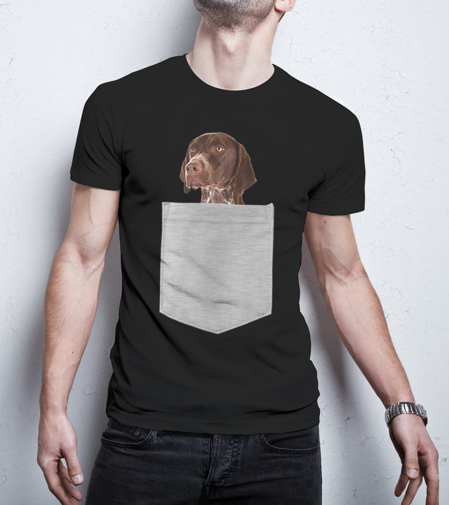 German Shorthair Pointer Dog In Your Pocket T-Shirt