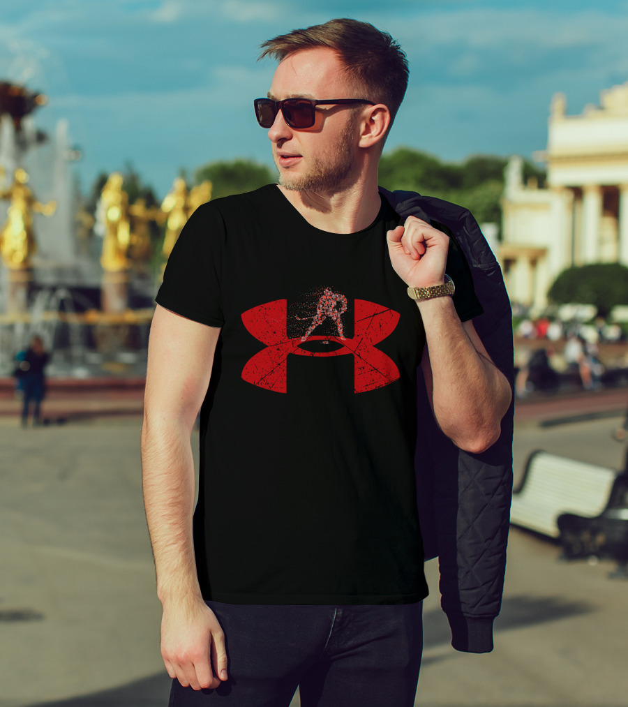 Under Armour Hockey Logo Player Silhouette T-Shirt